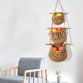 thumbnail image 5 of WEGFTDUOP Home Storage Products Hanging Fruit Baskets 3 Tier Door Storage Boxes Hand Woven Jute Wall Baskets For Decorating And Storing In Kitchen Living Room Bathroom Bedroom, 5 of 6