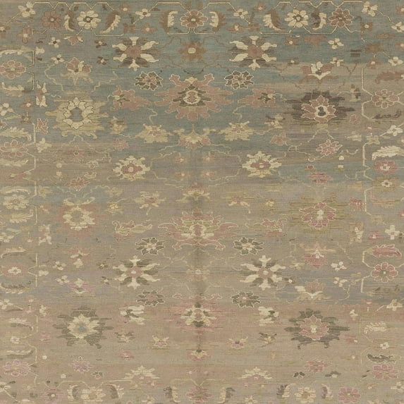 Ahgly Company Indoor Square Abstract Dark Almond Brown Abstract Area Rugs, 4' Square