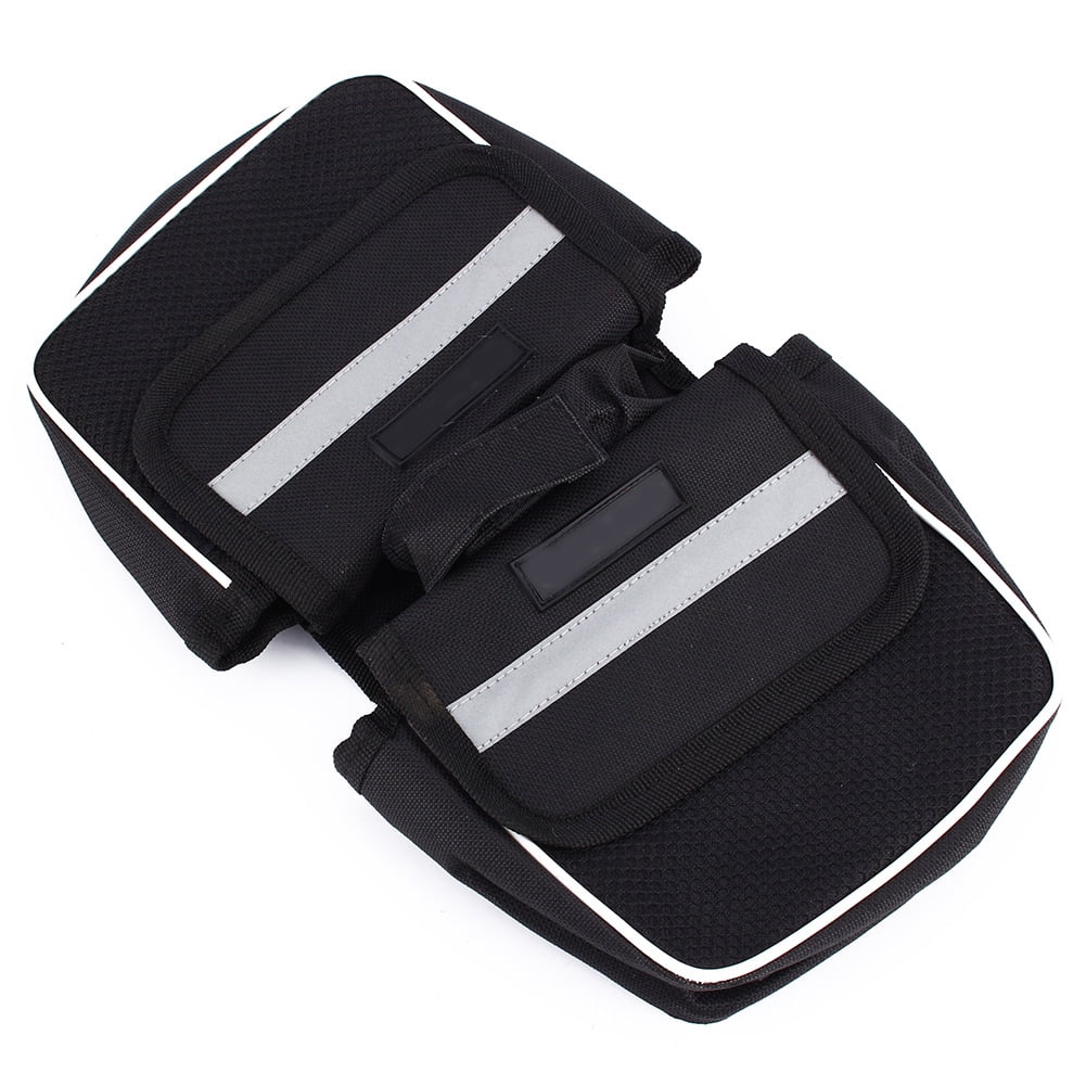 Mgaxyff Double Pannier Cycling Side Bag, Bicycle Frame Front Double Side Bag Bike Front Carrier Saddle Bag For Storage