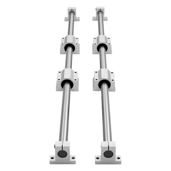 KFFKFF Linear Rail Kit, SFC25, Includes 2 Pieces of 1000 mm (39.4 inch) Motion Guide Rails and 4 Bearing Slide Blocks, Suitable for DIY Engraving Machines, Lathes, Milling Machine Slides