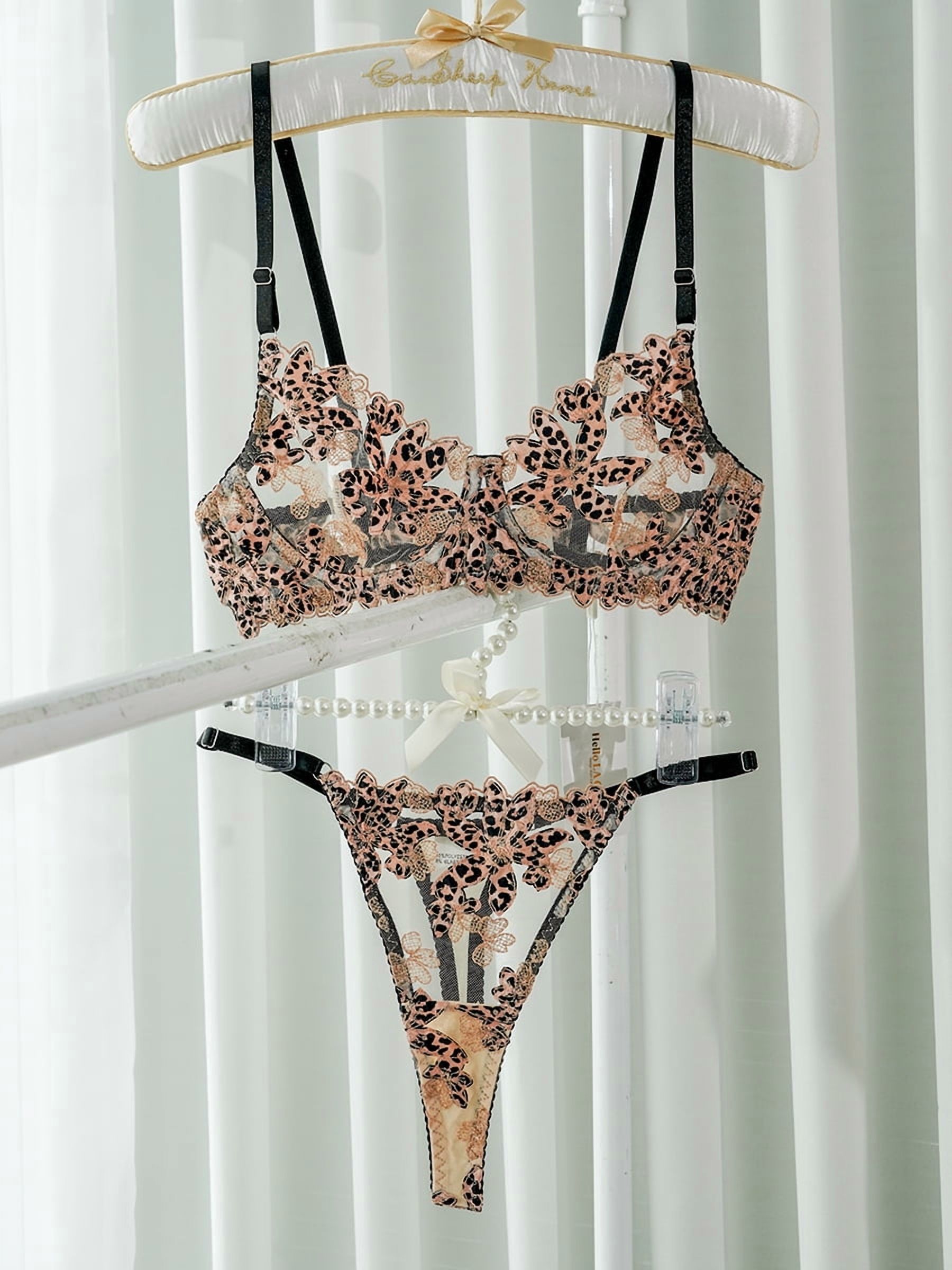 Leopard Flower Lingerie Set (LEOPARD, M)