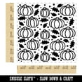 thumbnail image 2 of Leaves and Pumpkins Square Rubber Stamp Stamping Scrapbooking Crafting - Medium 1.75in, 2 of 7