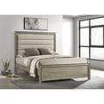 thumbnail image 3 of Coaster Giselle Wood California King Bed with Upholstered Headboard Rustic Beige, 3 of 10
