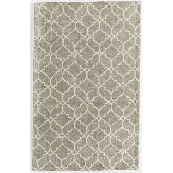 Rugs America Delano Collection Links Platinum DL840 Contemporary Geometric Area Rug 8' x 10'
