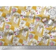 thumbnail image 3 of Soimoi Rayon Crepe Fabric Leaves & Flower Floral Printed Fabric 1 Yard 46 Inch Wide, 3 of 3