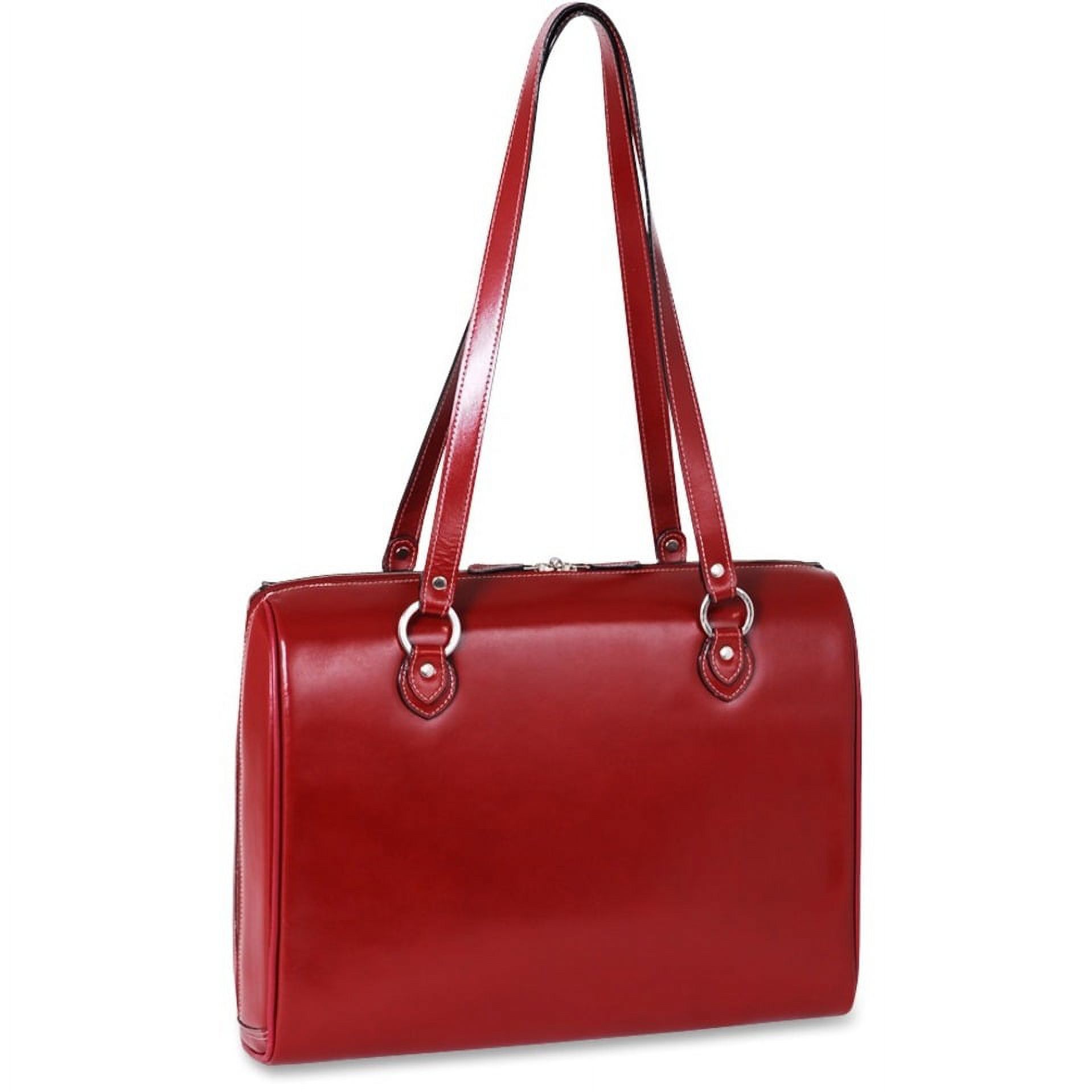 McKlein GLENVIEW, Ladies' Laptop Briefcase, Top Grain Cowhide Leather, Red (94746) - image 2 of 5