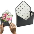 thumbnail image 2 of Flowers Box Florist Bouquet Packaging Gift Box,Waterproof Envelop Paper Boxes,Hand Bouquet Box,Hand Folding Bouquet Flower Box for Wedding Birthday Decoration Ornament(K), 2 of 4