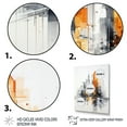 thumbnail image 3 of Designart "Urban Rhythm Minimalism in Orange and Grey III" Abstract Collages Canvas Wall Art, 3 of 5