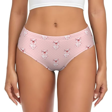 Womens Underwear  Pig Polka Dot No Show Seamless Underwear  Soft Comfy Stretch Panties  Hipster Ladies Panties Bikini Underwear Briefs