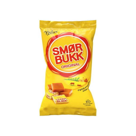 Nidar Smorbukk Butter Caramels Bag, 5.29oz (Pack of 2)
