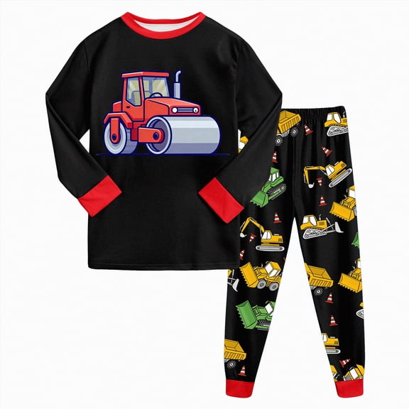 UAYOTSE baby boys Long Sleeve Top and Pants Snug Fit Spring 2 Piece Pajama Set,Sizes 2-3 Years