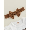 thumbnail image 6 of Michellecmm  Baby Girl Outfit Bear Embroidery Long Sleeve Romper Pants Headband, 6 of 9