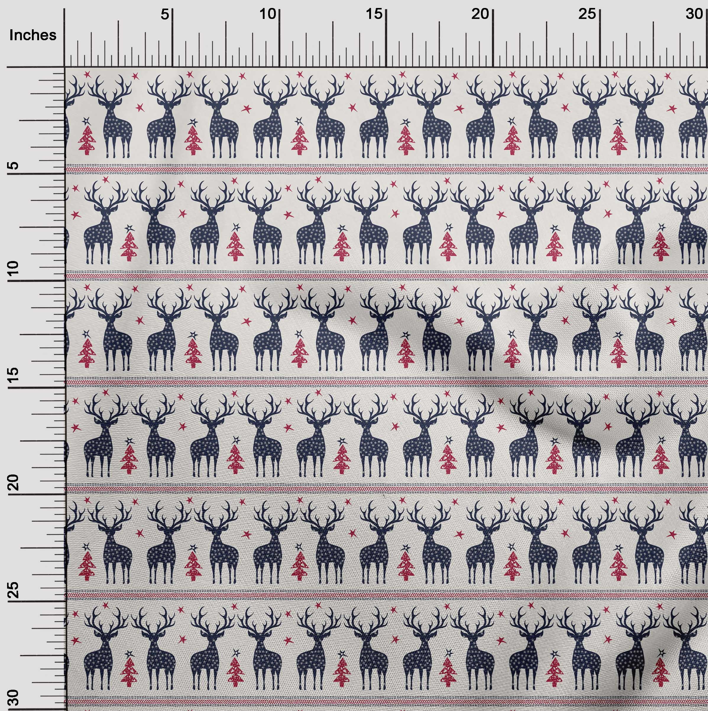 oneOone Cotton Jersey Dark Blue Fabric Christmas Lumberjeck Sewing Fabric By The Yard Printed Diy Clothing Sewing Supplies 58 Inch Wide