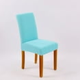 thumbnail image 1 of Tiffany Blue - Funda para silla de 3 piezas, funda de comedor de 6 piezas para ajuste universal, licra elástica, muy fácil de limpiar y duradera, decoración de ramo, hotel, restaurante, 1 of 5