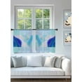 thumbnail image 5 of Sheer Curtains 2 Panels Set, Abstract Gradient Lines Expansion Modern Art Window Sheer Curtains for Living Room/Bedroom, Light Filtering Rod Pocket Voile Drapes, 52" W x 45" L, 5 of 7