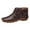 Brown, variant on Work Ankle Boots for Women with Side Zipper Comfort Wide Toe Leather Non Slip Walking Short Booties Winter Fall Shoes Red Size 9