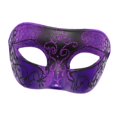 thumbnail image 3 of Máscara de mascarada para carnaval, club, escenario, regalos para actuaciones, máscara cómoda de media cara Púrpura, 3 of 9