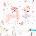 thumbnail image 1 of 2 sets of cartoon children Unicorn City public star flower children's room decoration wallpaper arrangement dance room decoration, 1 of 5