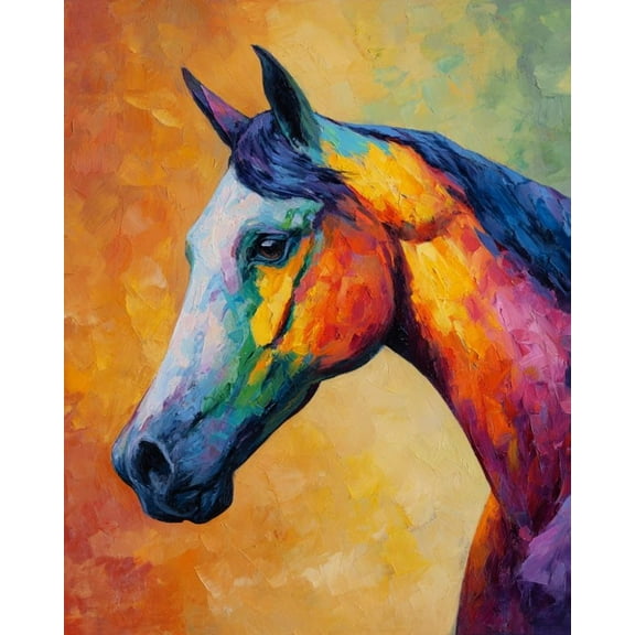 Paint by Numbers for Adults Kids Beginner Colorful Horse Dream DIY Acrylic Painting by Numbers Kits with Brushes Acrylic Pigment Home Decoration Gifts 16 x 20 inch