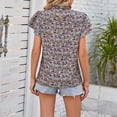thumbnail image 5 of Blusa suelta con cuello en V y manga corta con estilo para mujer OAVQHLG3B Store lin121212, 5 of 5