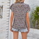 thumbnail image 5 of Blusa suelta con cuello en V y manga corta con estilo para mujer OAVQHLG3B Store lin121212, 5 of 5