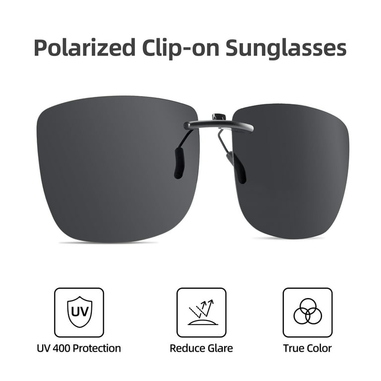 Men Women Polarised Clip On Sunglasses Over Prescription Glasses UV  Protection