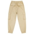 thumbnail image 6 of YiZYiF Kids Boys Dungarees Casual Moisture-Wicking Cargo Pants,Sizes 6-14 Khaki-A 10, 6 of 7