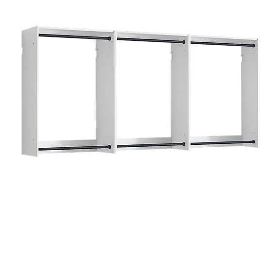 Devi White Freestanding Walk in Wood Closet System