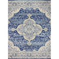 thumbnail image 1 of Bashian M147-NV-5X7.6-MH505 Mayfair Collection Floral Transitional Polypropylene Power Loom Area Rug, Navy - 5 ft. x 7 ft. 6 in., 1 of 1