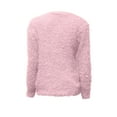 thumbnail image 4 of Women's Mohair Blend Sweater Candy Color Crewneck Soft Knit Pullover (Pink, M), 4 of 5