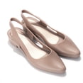 thumbnail image 3 of EKVAHL Women's Slingback Cutout Flats, Square Toe Closed Shoes, Low Block Heel Breathable Casual Dressy Office Daily Elegant Sandals White, 3 of 6
