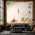 thumbnail image 6 of Ocean Waves Leisurely with Beach Sand Transitions Smoothly, Mystical Fantasy for Space Lovers, Galaxy Room Decor, Housewarming Gift, Tapestry Wall Hanging for Bedroom and Dorm, 6 of 7