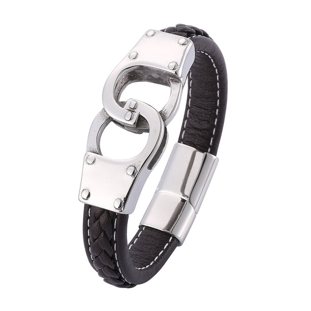 Minnieouse trenzada personalizada diseñada exclusivamente para hombres Pulseras Mujer Brazaletes EleganceBeauty Ropa, zapatos y accesorios Miscelánea marrón