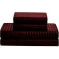 thumbnail image 5 of DNG Creations 3 Piece Box Stitched Striped Pattern Comforter 100% Egyptian Cotton Quilt Cover 800 TC All Season 550 GSM ( California King Size ) Stripe Wine Colour, 5 of 5
