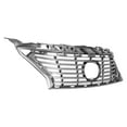 thumbnail image 4 of Ikon Motorsports Front Upper Grille Compatible with 2013-2015 Lexus ES300H & ES350, OE Style Silver ABS Replacement Front Bumper Hood Grill Cover Assembly, 4 of 4