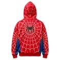 thumbnail image 3 of Halloween Sweatshirt Hero Hoodies Pullover Spider Pattern Shirts Superhero Graphic Print Tops for Halloween Celebration Navy 130, 3 of 4