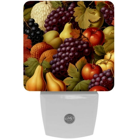

Thanksgiving fruits LED Square Night Lights - Energy Efficient and Stylish Bedroom Lighting Solution