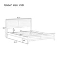 thumbnail image 5 of MAYEERTY Queen Modern Solid Wood Platform Bed for Bedroom White, 5 of 6