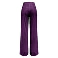 thumbnail image 4 of Women's High Waisted Sequin Loose Drape Wide Leg Pants Fashion Casual Flared Pants Purple, 4 of 5