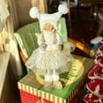 thumbnail image 5 of STP GOODS Snow Girl Handmade Collectible Doll 15” (38 cm) Christmas Figurine Holiday Décor Xmas Standing Decoration Xmas Figure Doll Decoration, White and Gold, 5 of 5
