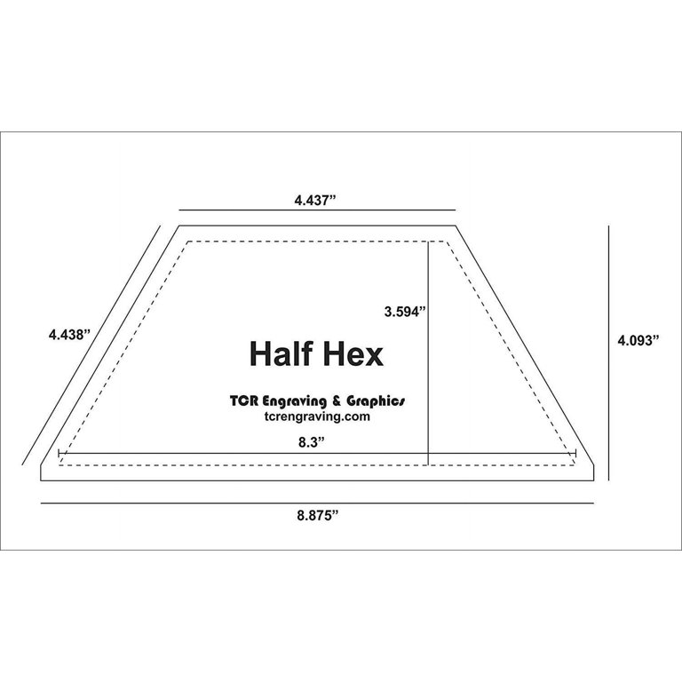 half-hexagon-8-3-template-walmart-com for Free Printable 10 Inch Half Hexagon Template Printable Half Hexagon 8.3