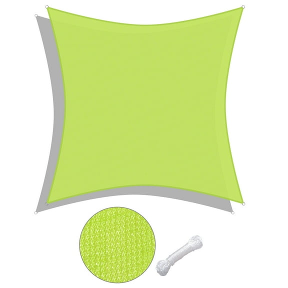 Yescom 18x18 Ft 97% UV Block Square Sun Shade Sail Canopy Outdoor Backyard Garden Pool