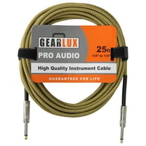 Gearlux Instrument/Guitar Cable, Tweed, 25 Foot
