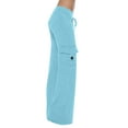 thumbnail image 3 of Bovemsi Womens Pants Cargo Women High Waist Casual Plus Size Flare Leggings With Pockets Workout Wide Leg Yoga Pant Clothes Travel Pants, 3 of 7
