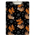 thumbnail image 1 of FMSHPON Halloween Cat Skeleton Pumpkin Clipboard Hardboard Wood Nursing Clip Board and Pull for Standard A4 Letter 13x9 inches, 1 of 5