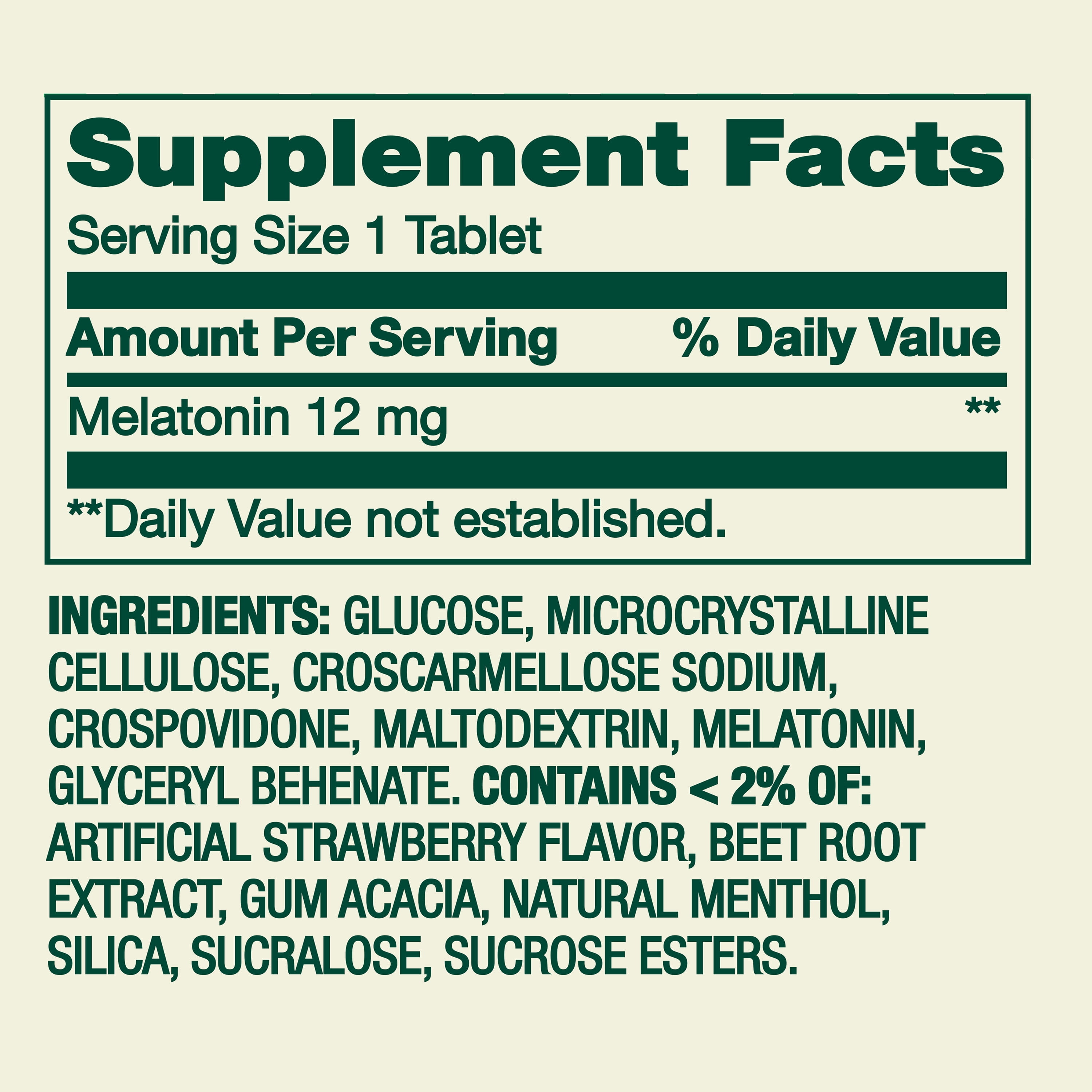 (3 pack) Spring Valley Ultra Strength Melatonin Sleep Support Dietary Supplement Fast-Dissolve Tablets, 12 mg, 60 Count