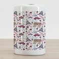 thumbnail image 2 of Paris Ceramic Toothbrush Holder, Triumphal Arch Famous Tower and Many Other of the City of Love Kiss Rose, Decorative Versatile Countertop for Bathroom, 4.5" X 2.7", Multicolor, 2 of 4