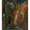 thumbnail image 2 of Leon Chwistek 15x17 Gold Ornate Wood Frame and Double Matted Museum Art Print Titled - Banquet (circa 1920), 2 of 4