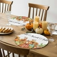 thumbnail image 4 of Fall Round Placemats Set of 4 Berry Maple Leaf Place Mats Thanksgiving Woven Placemat Plaid Pumpkin Sunflower Circle Braided Table Mat for Kitchen Dining Table Autumn Party Home Decor 15 Inch, 4 of 9