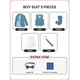 thumbnail image 2 of Boys Formal Suit Set 5 Pieces Fashion Slim Fit Suits, 2 of 16
